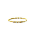 Twisted Diamond Wedding Band in 14K Gold — view 1