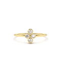 Bezel Setting Quad Diamond Ring in 14K Gold — view 1