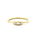 Three Stone Diamond Ring in 14K Gold — view 1