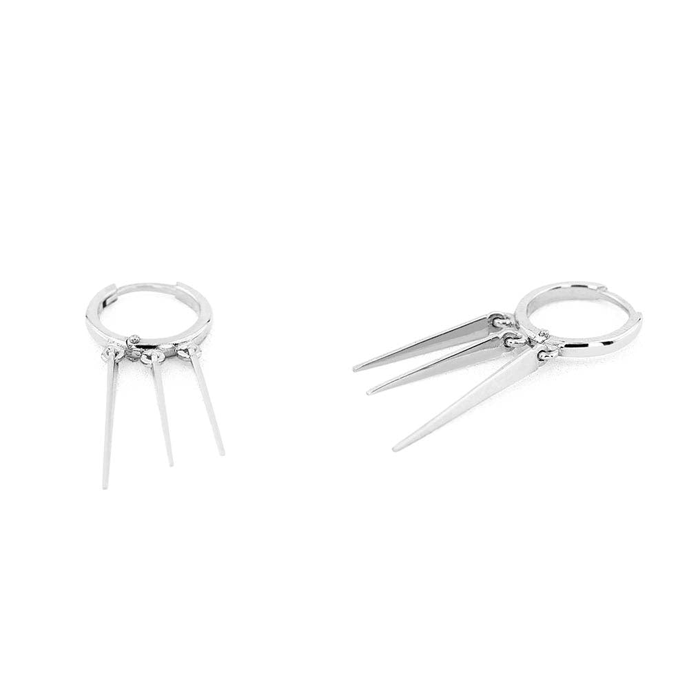 Drop Trendy Spike Earrings in 14K Gold — view 2