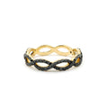 Black Diamond Micro Pave Ring in 14K Gold — view 1
