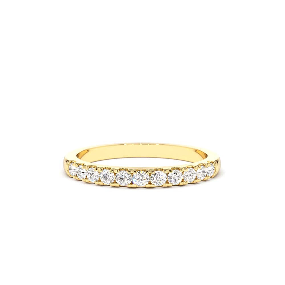 11 Stone Diamond Wedding Band 1/3ct in 14K Gold — view 1