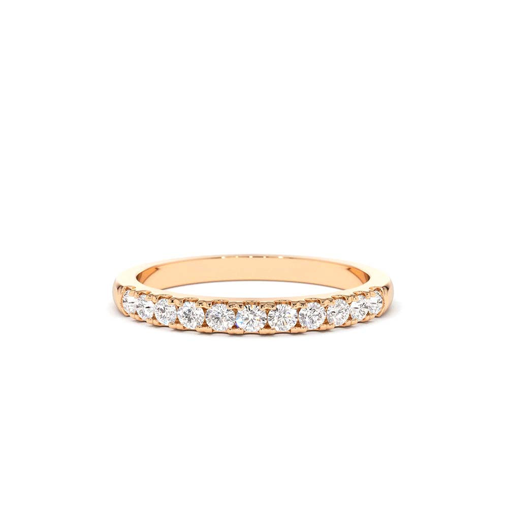11 Stone Diamond Wedding Band 1/3ct in 14K Gold — view 3
