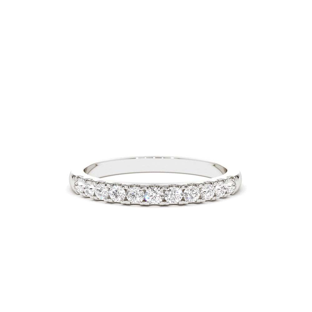 11 Stone Diamond Wedding Band 1/3ct in 14K Gold — view 2