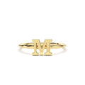 Initial Letter Ring in 14K Gold — view 1