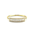 Horizontal Baguette Diamond Ring in 14K Gold — view 1