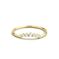 Curved Diamond Ring in 14K Gold — view 1