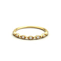 Petite Art Deco Wedding Band in 14K Gold — view 1
