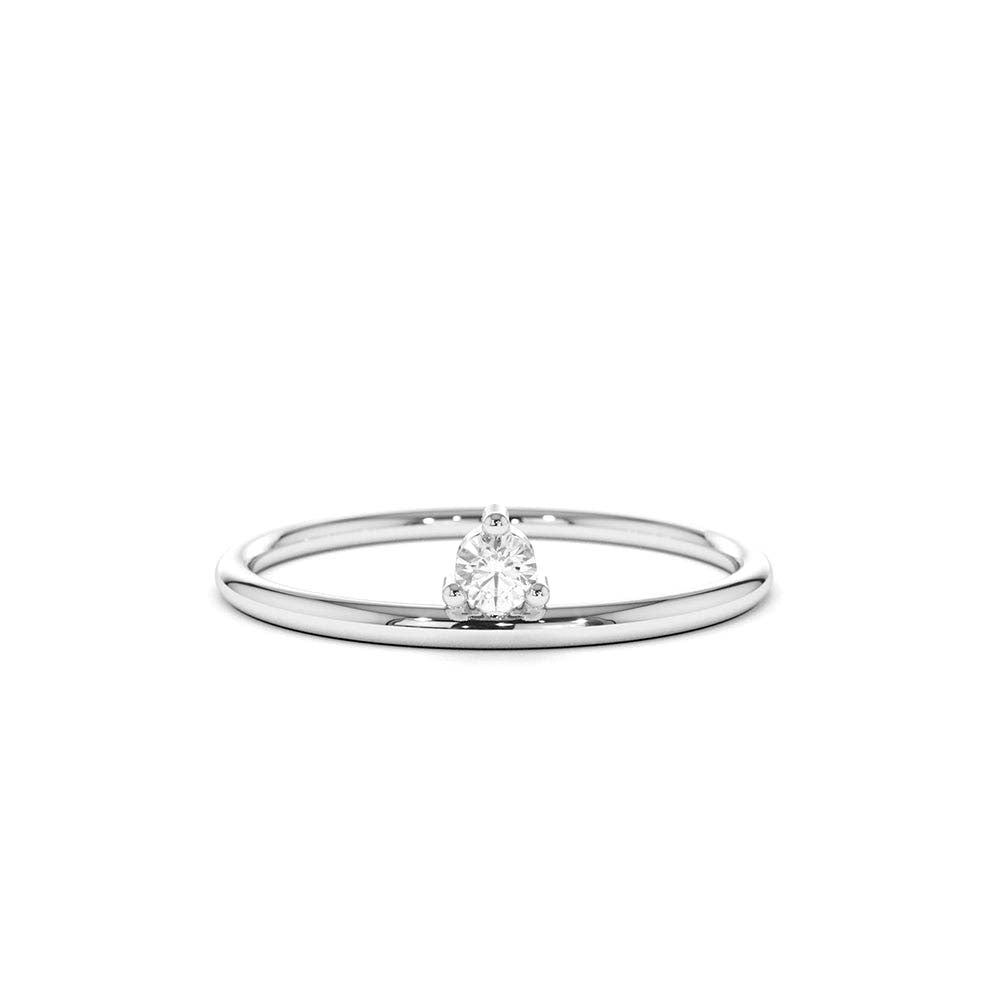 Single Floating Diamond Ring in 14K Gold — view 3