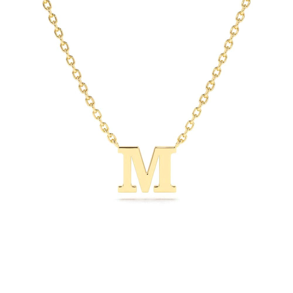 Initial Necklace in 14K Gold — view 1