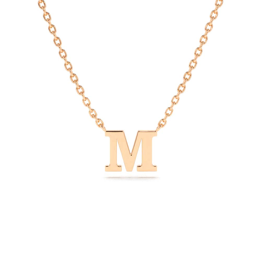 Initial Necklace in 14K Gold — view 4