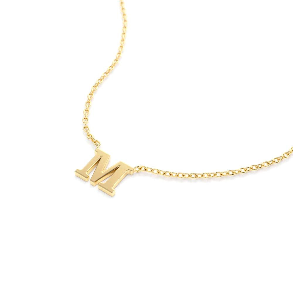 Initial Necklace in 14K Gold — view 2