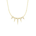 Diamond Spike Necklace in 14K Gold — view 1