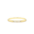 5 Stone Pave Diamond Band in 14K Gold — view 1