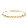 Bezel Set Diamond Bracelet in 14K Gold — view 1