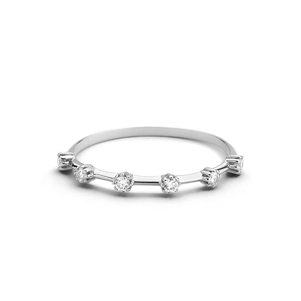 Diamond Stacking Ring in 14K Gold — view 3