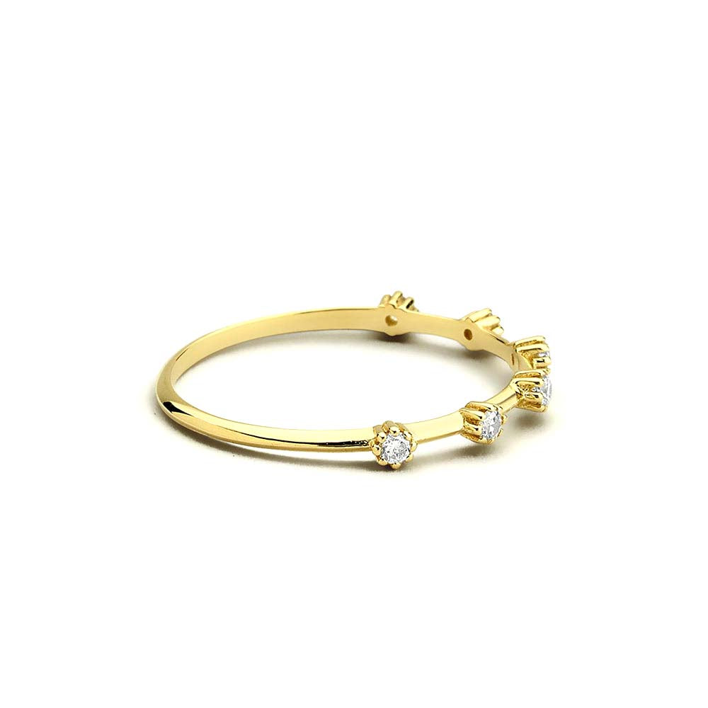 Diamond Stacking Ring in 14K Gold — view 2
