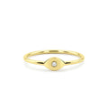 Evil Eye Diamond Ring in 14K Gold — view 1