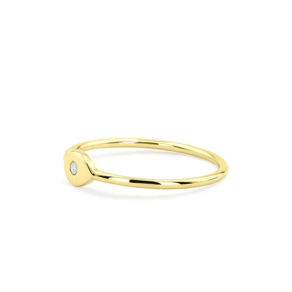 Evil Eye Diamond Ring in 14K Gold — view 3