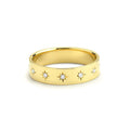 Starburst Band in 14K Gold — view 1