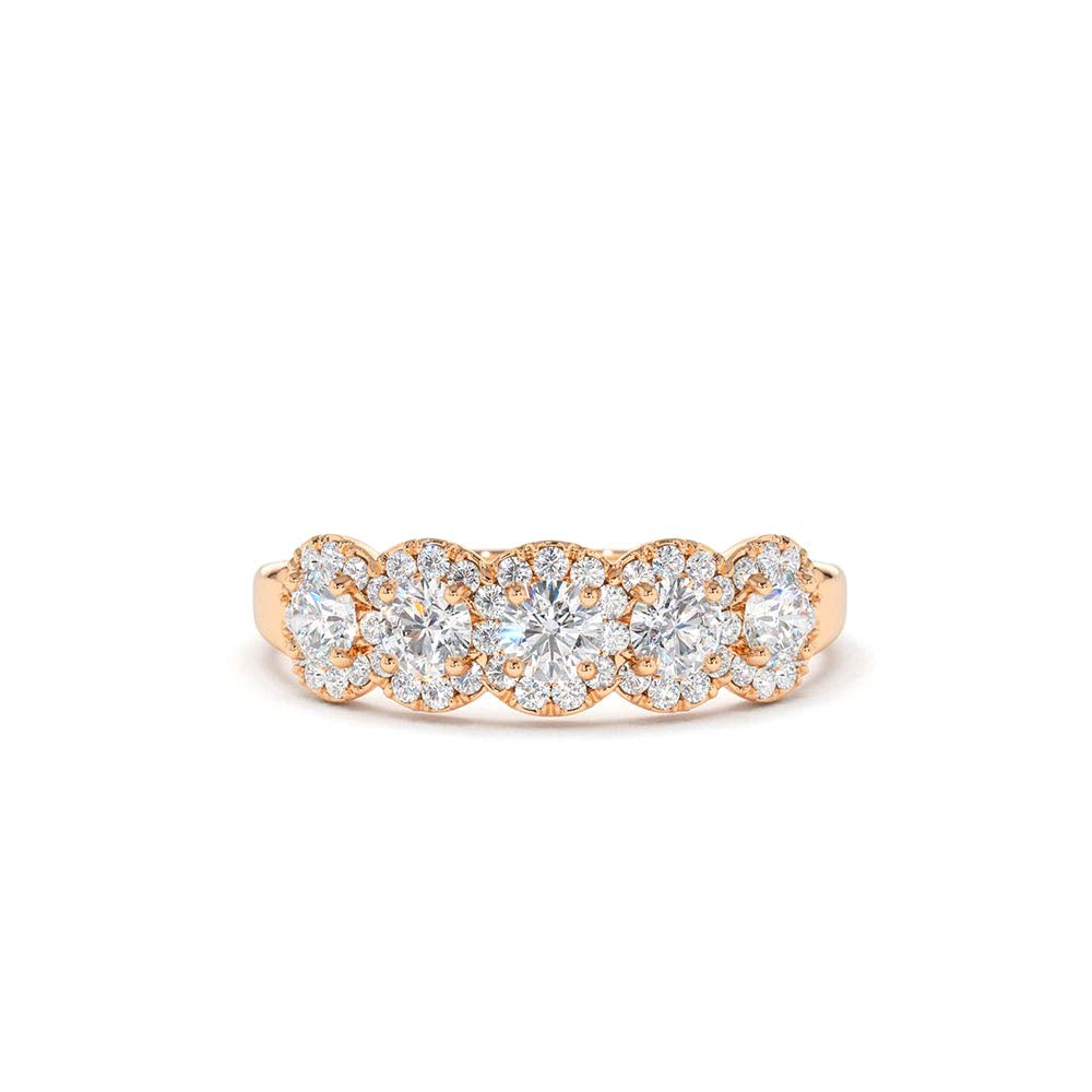Diamond Wedding Band in 14K Gold — view 5
