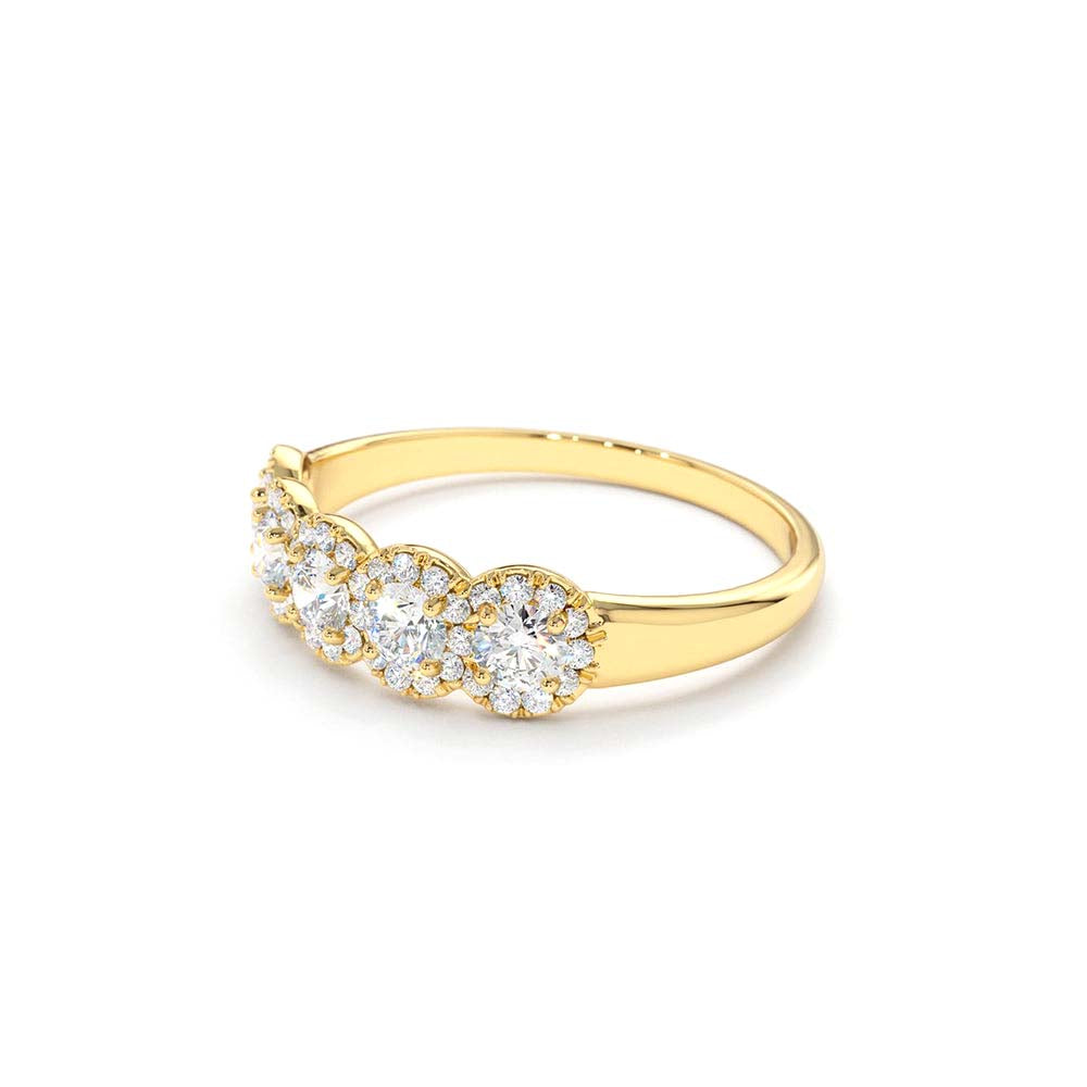 Diamond Wedding Band in 14K Gold — view 2