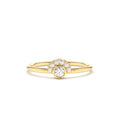 Half Halo Diamond Ring in 14K Gold — view 1