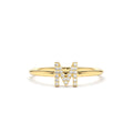 Diamond Initial Ring in 14K Gold — view 1
