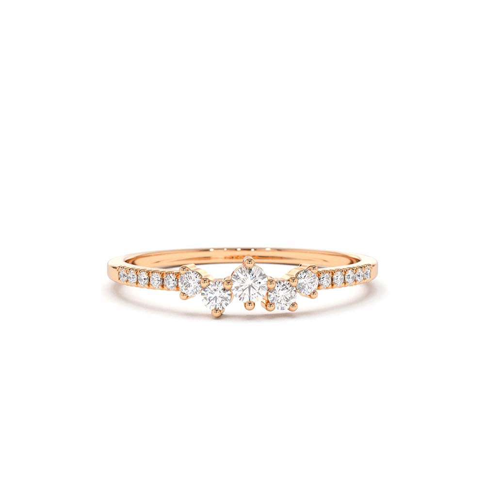 Bridal Diamond Cluster Ring in 14K Gold — view 4