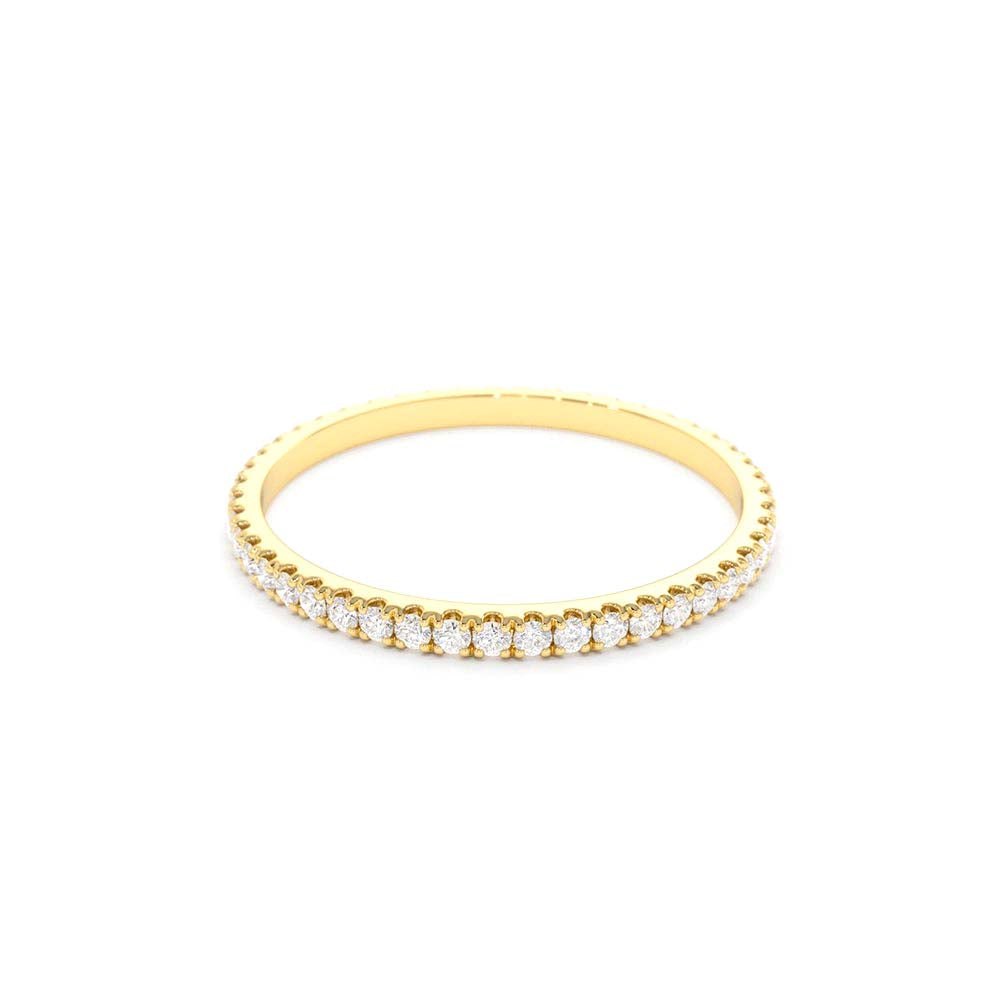 1.5MM Full Eternity Diamond Ring in 14K Gold — view 2