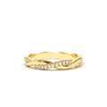 Weaving Braid Eternity Diamond Ring in 14K Gold — view 1