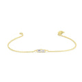 Double Baguette Diamond Bracelet in 14K Gold — view 1