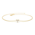 Three Diamond Floating Bracelet in 14K Gold — view 1