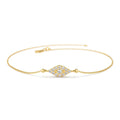 All Diamond Evil Eye Bracelet in 14K Gold — view 1