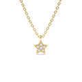 Diamond Star Charm Necklace in 14K Gold — view 1