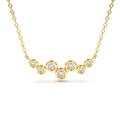Floating Diamond Bubble Necklace in 14K Gold — view 1