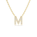 Diamond Initial Necklace in 14K Gold — view 1