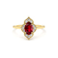 Victorian Genuine Ruby Ring in 14K Gold — view 1