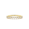 3 Prong Diamond Wedding Ring in 14K Gold — view 1