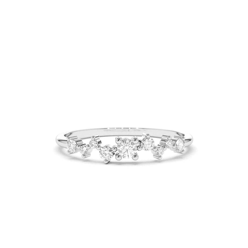 Multistone Diamond Cluster Ring in 14K Gold — view 3