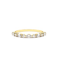 Marquise and Round Diamond Ring in 14K Gold — view 1