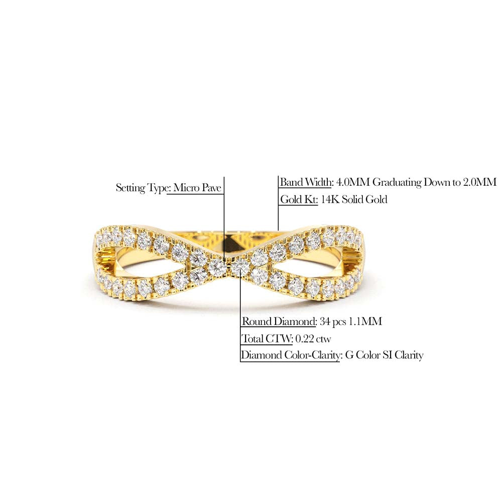 Eternity Diamond Wedding Band in 14K Gold — view 3