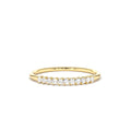 11 Stone Petite Diamond Wedding Band in 14K Gold — view 1