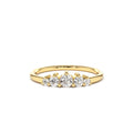 5 Stone Graduating Diamond Wedding Ring in 14K Gold — view 1