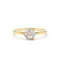 Marquise Diamond Cluster Ring in 14K Gold — view 1