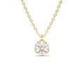 Marquise Diamond Cluster Necklace in 14K Gold — view 1