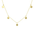 Coin Disc Choker Necklace in 14K Gold — view 1