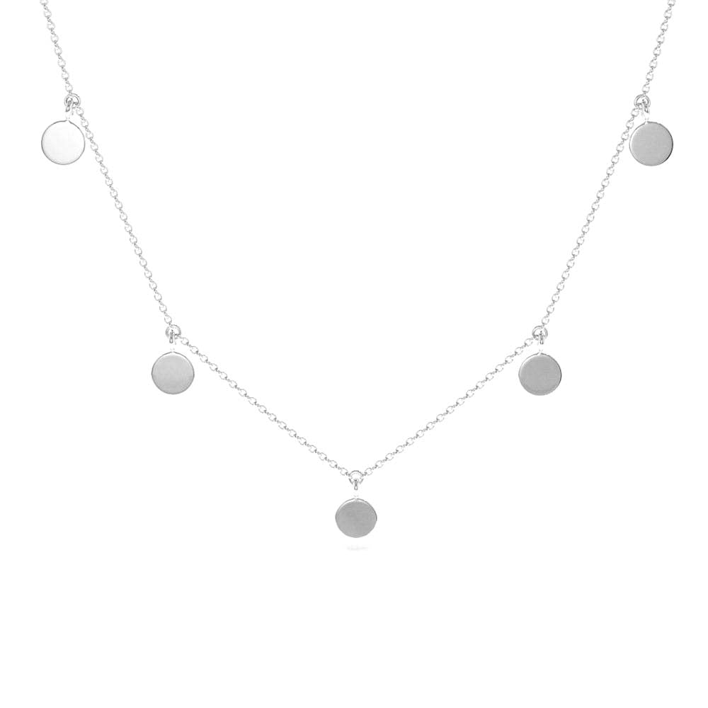 Coin Disc Choker Necklace in 14K Gold — view 4
