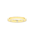 Burnish Set Diamond Wedding Ring in 14K Gold — view 1