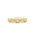 Vintage Style Diamond Wedding Ring in 14K Gold — view 1